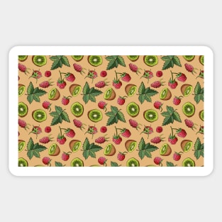 Rasberries and Kiwis pet bandana Sticker